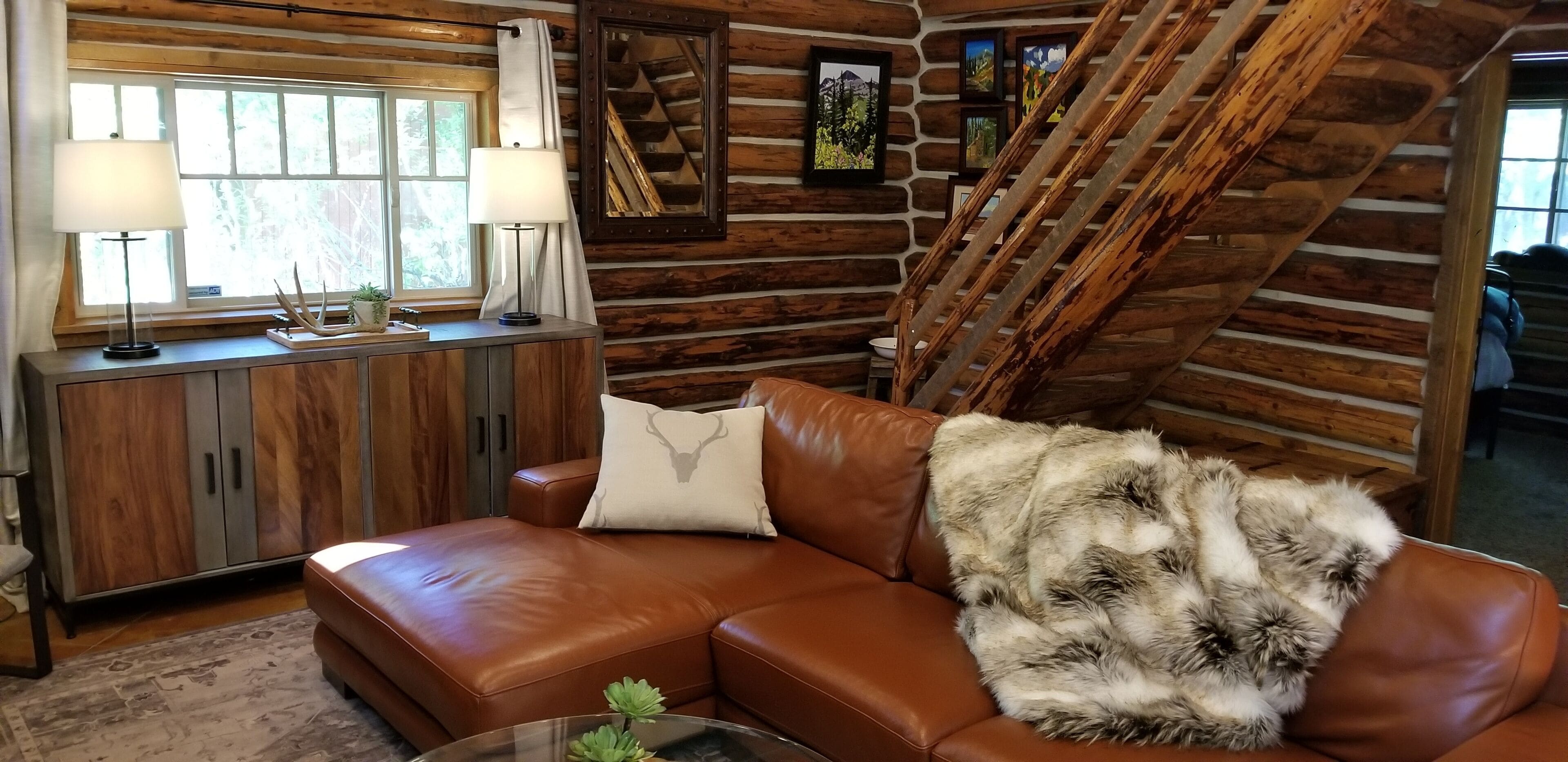 Smart TV, fireplace, video games, DVD player