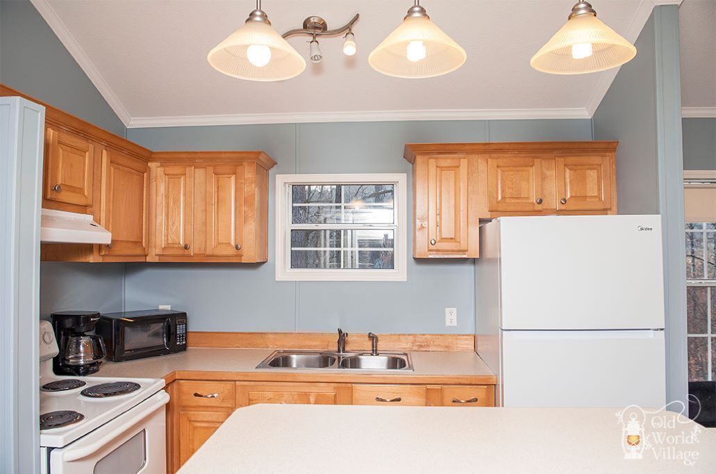 Geladeira, micro-ondas, fogão, cooktop