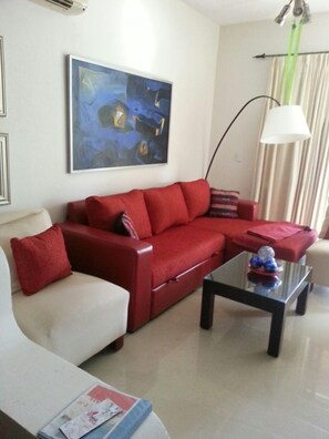 Fernseher, DVD-Player, Bücher