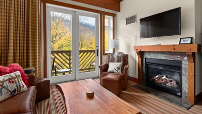 Luxury Studio Ski in -Ski out Mnt Mansfield Views, Mountain Golf Course Access 