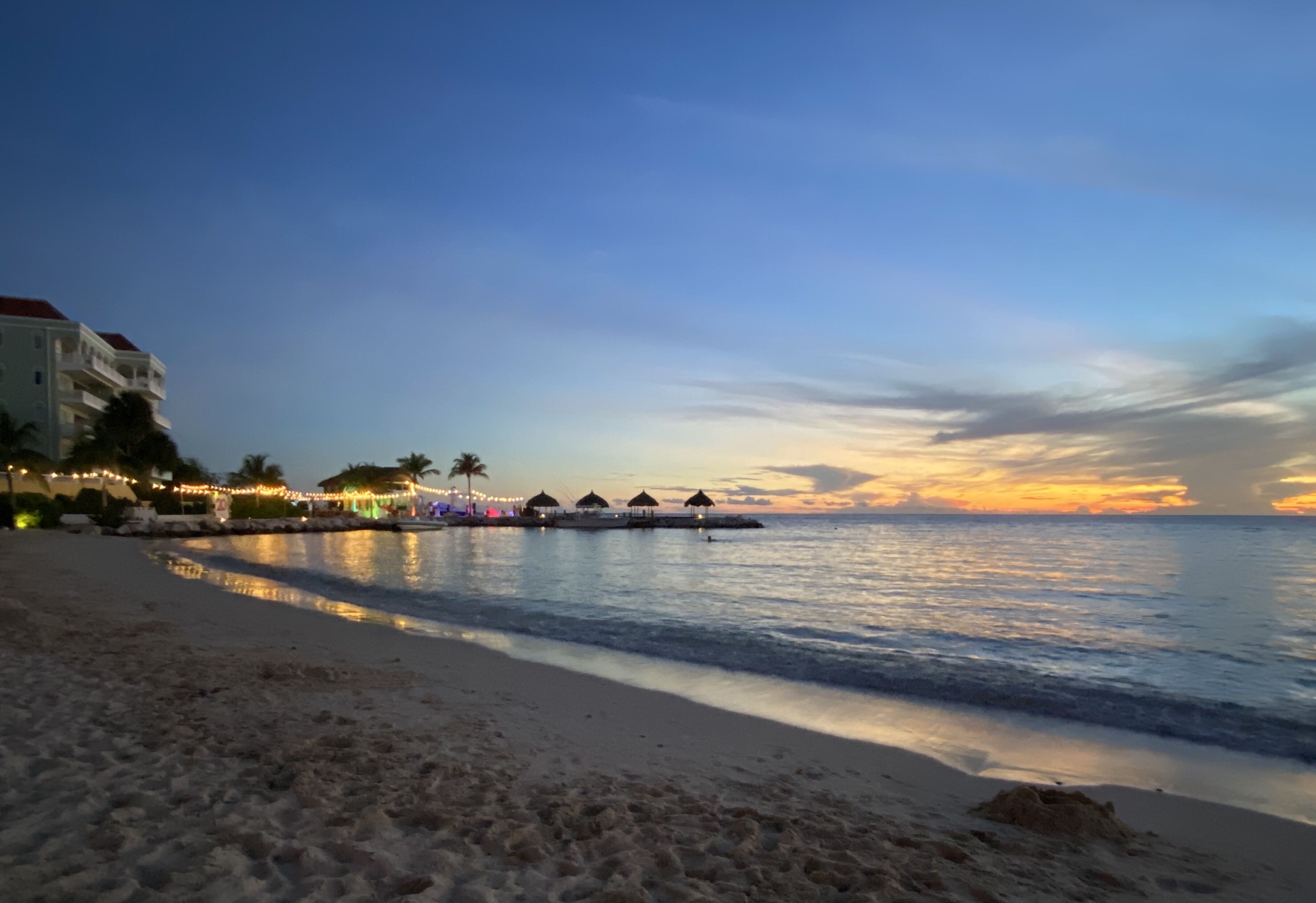 On the beach, sun-loungers, beach towels