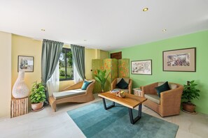 TV connectée, lecteur de DVD, livres, vidéothèque