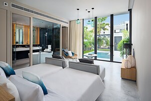 Private Pool Villa | Premium bedding, down comforters, pillowtop beds, free minibar items