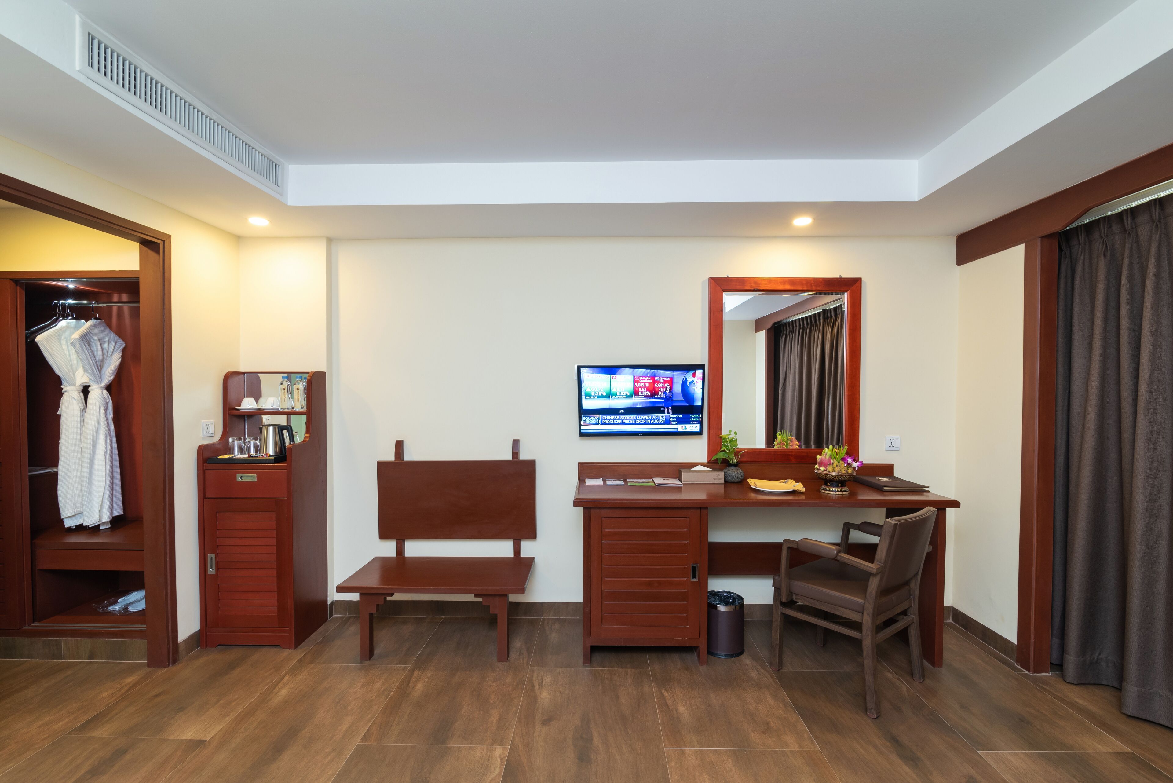 64-inch lcd tv with cable channels, tv, fireplace