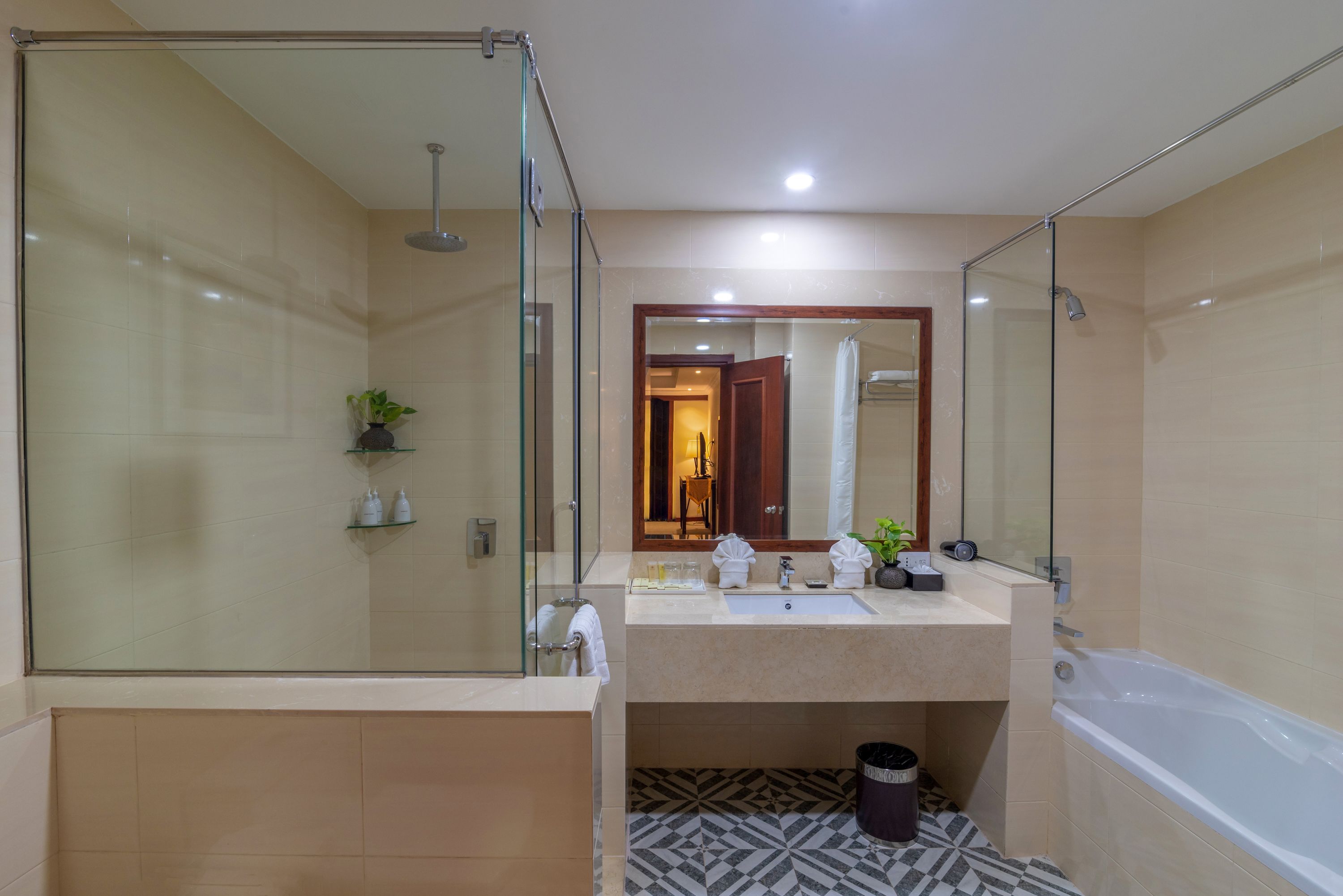 honeymoon suite, bathtub, balcony | bathroom sink