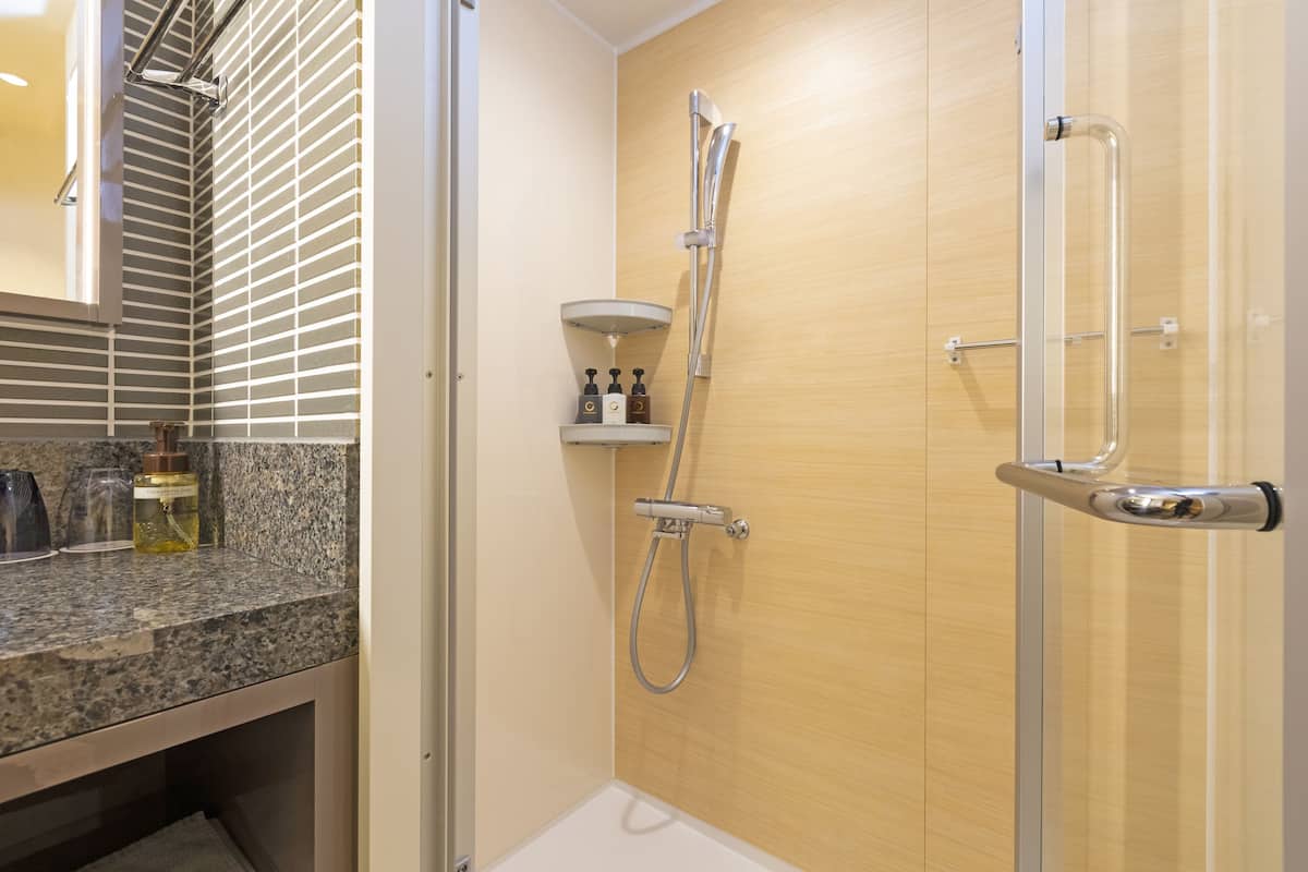 premier twin, non smoking | bathroom | combined shower/bathtub, hair dryer, slippers, electronic bidet
