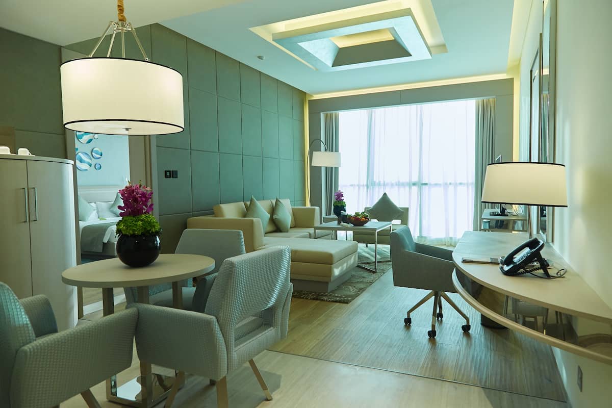 Minibar, in-room safe, desk, blackout curtains