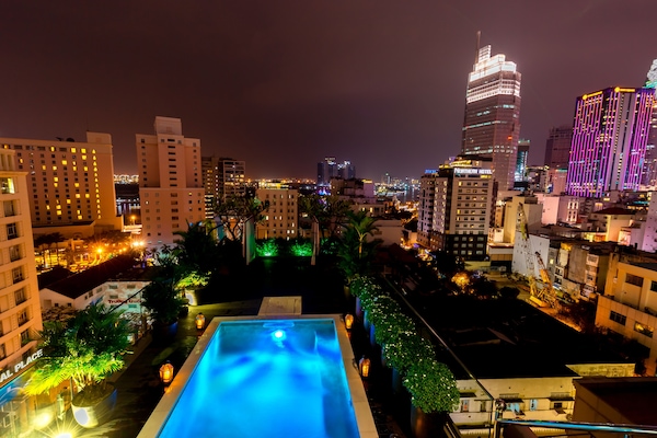 Piscina en la azotea