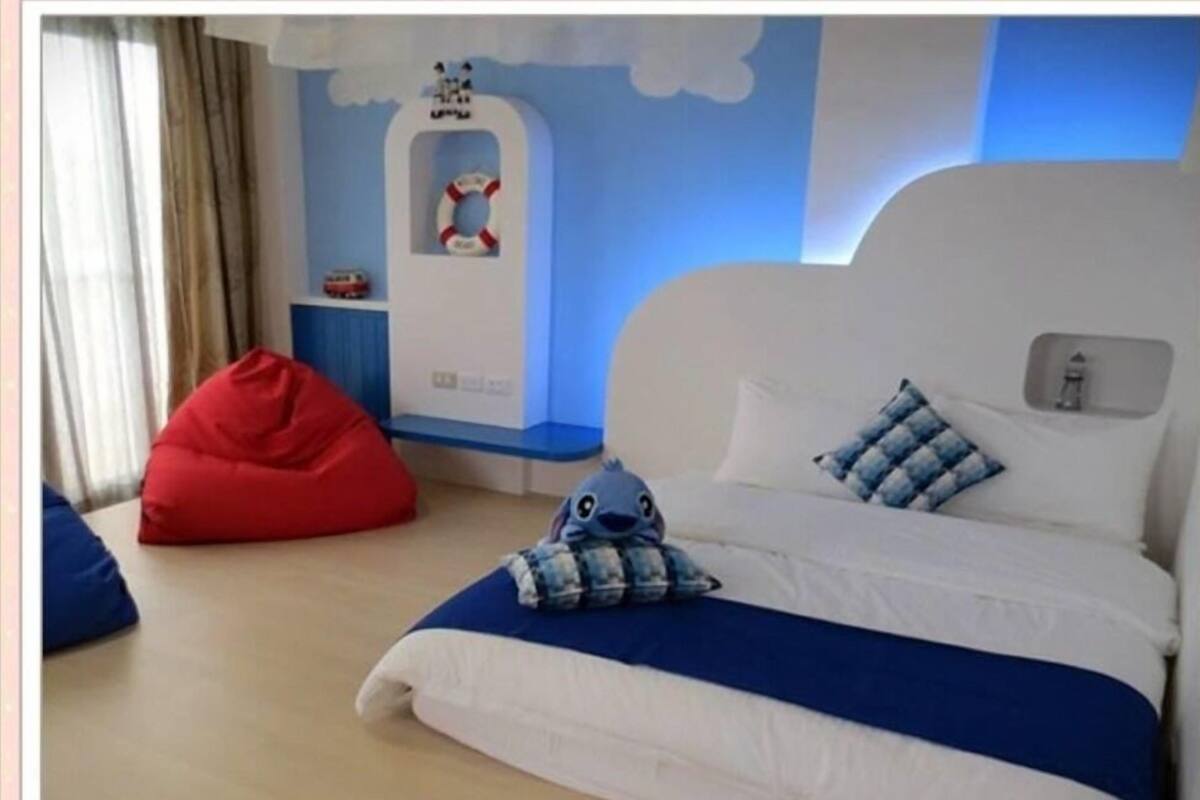 Habitació doble Deluxe (Blue) | Escriptori, cortines opaques, llits addicionals i wifi gratuïta 
