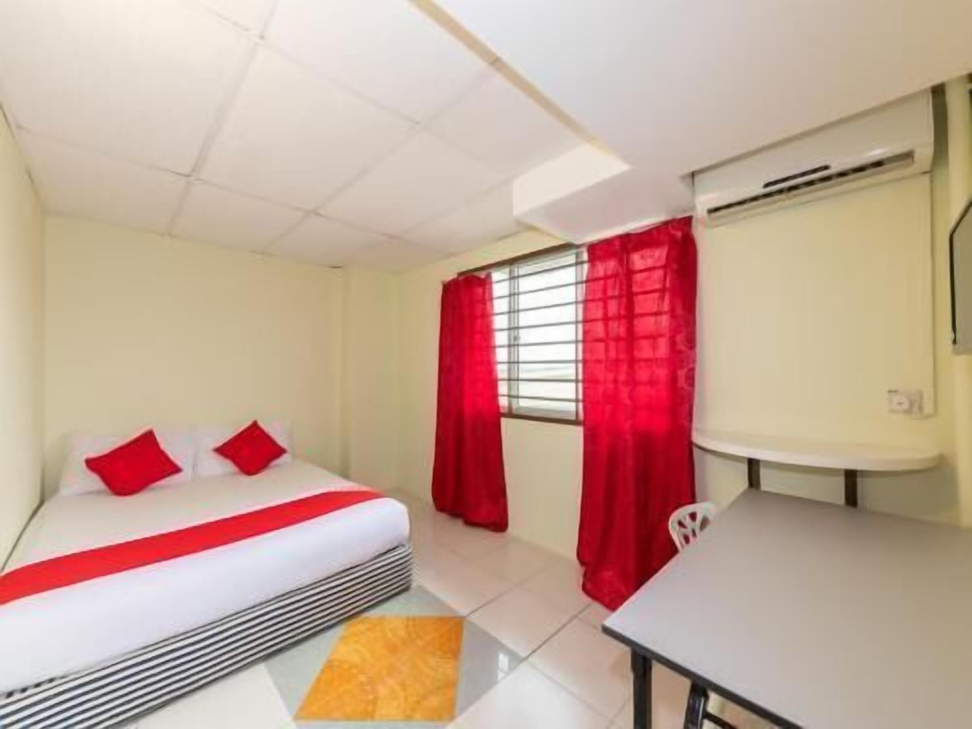 Desk, free WiFi, bed sheets