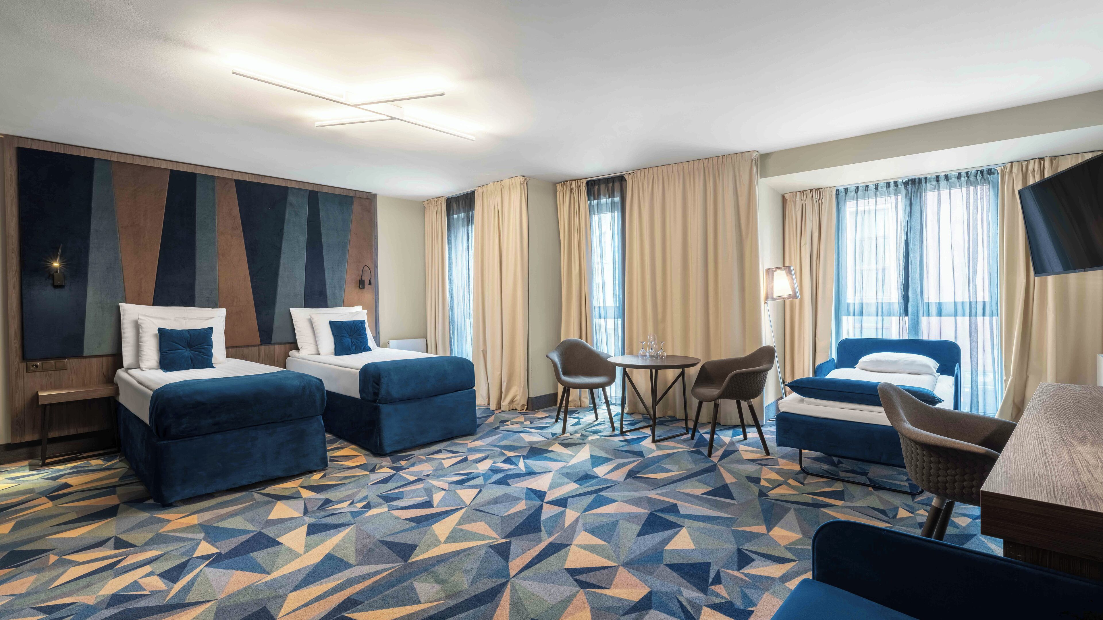 minibar, in-room safe, desk, blackout curtains