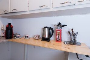 Apartment, 1 Bedroom | Private kitchen | Full-size fridge, microwave, oven, stovetop - Athinian apartment veikou (Athens)