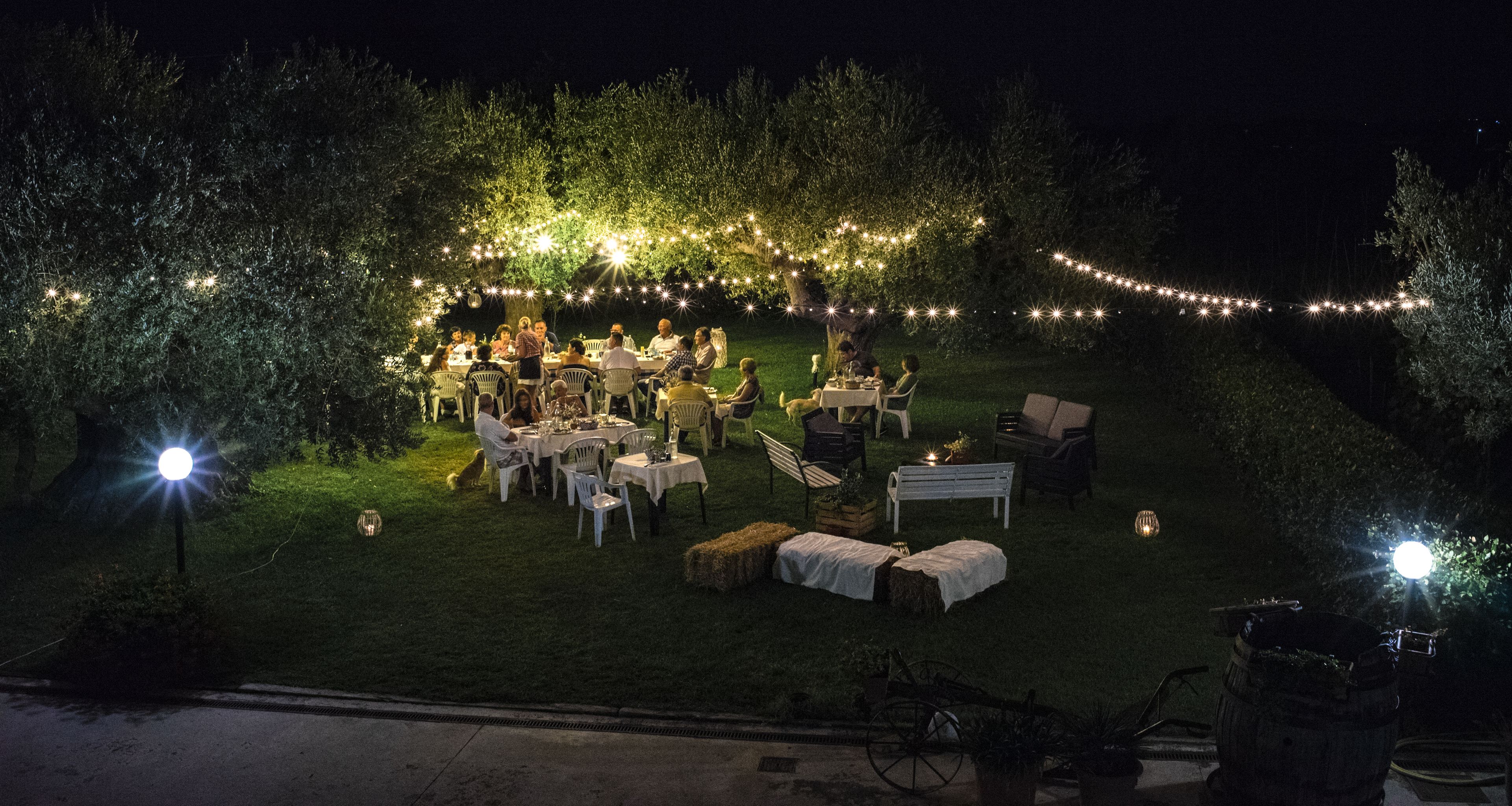 Outdoor banquet area