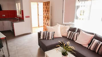 Een televisie en een open haard