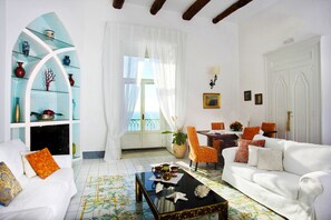 Flat-screen TV, DVD player