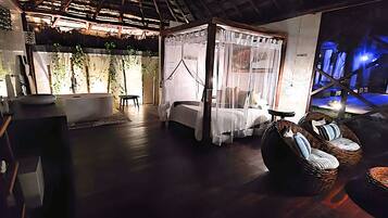 Cabaña Deluxe, 1 cama Queen size, para no fumadores | Decoración personalizada y muebles diferentes