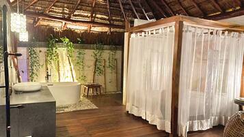Cabaña Deluxe, 1 cama Queen size, para no fumadores | Decoración personalizada y muebles diferentes