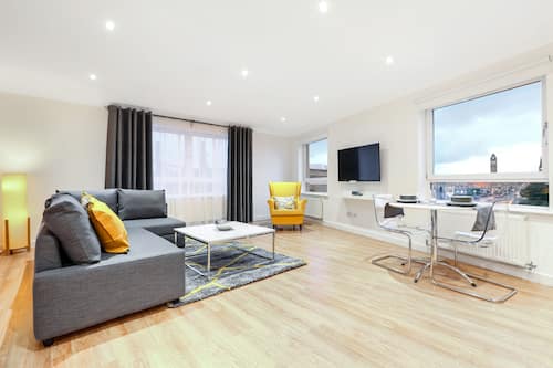 Appartement Deluxe, 2 chambres, non-fumeur, vue ville | Salle de séjour