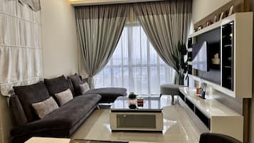Apartment, 2 Bedrooms | Living area | TV