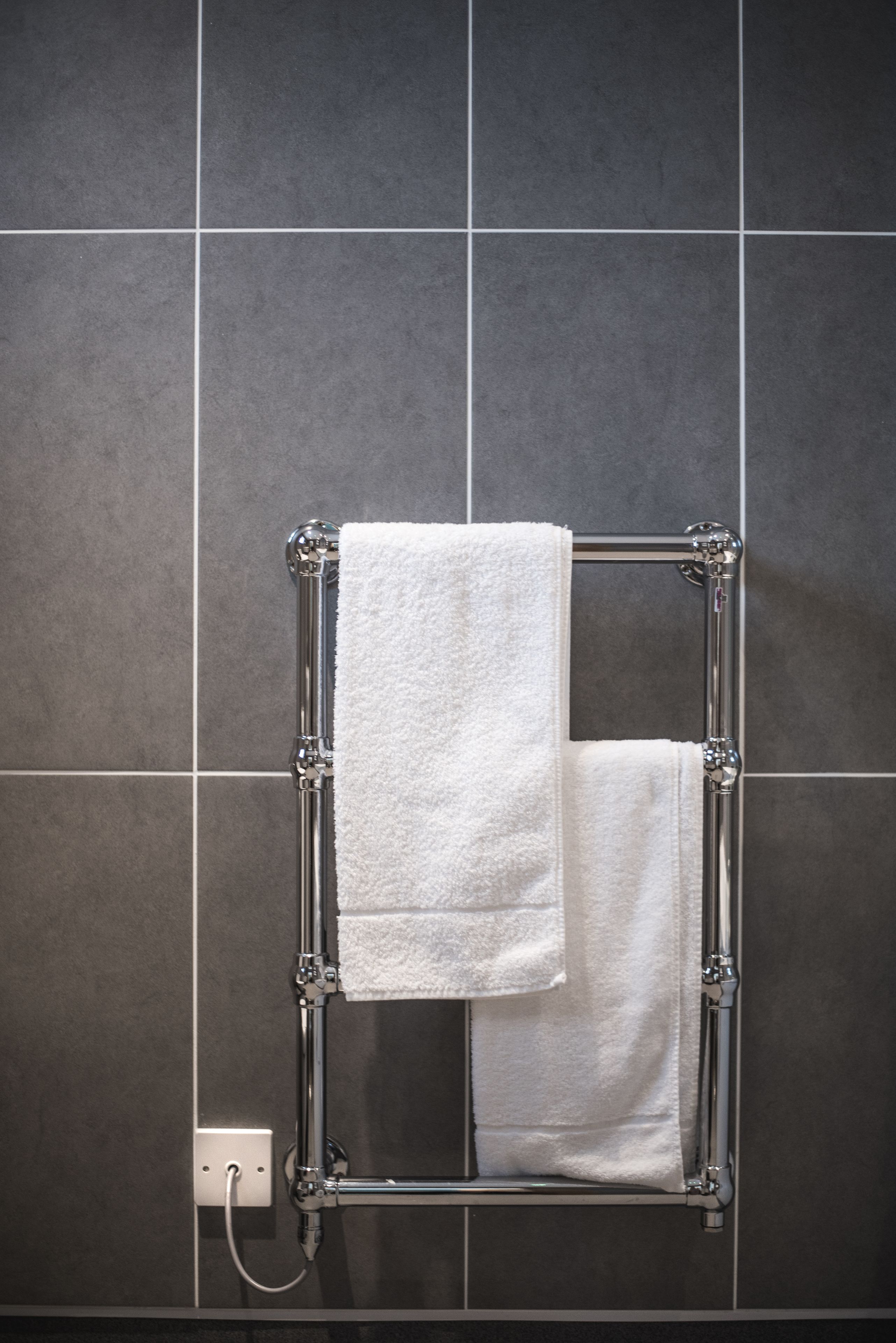 free toiletries, hair dryer, towels