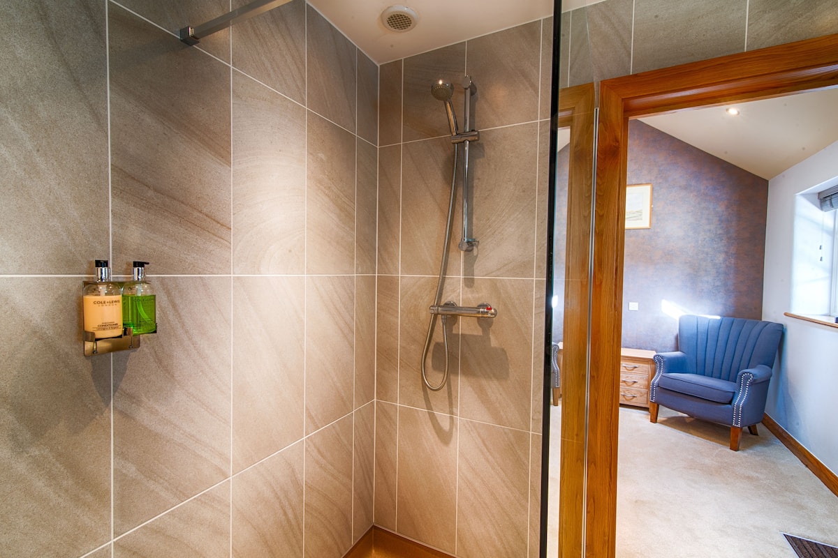 free toiletries, hair dryer, towels