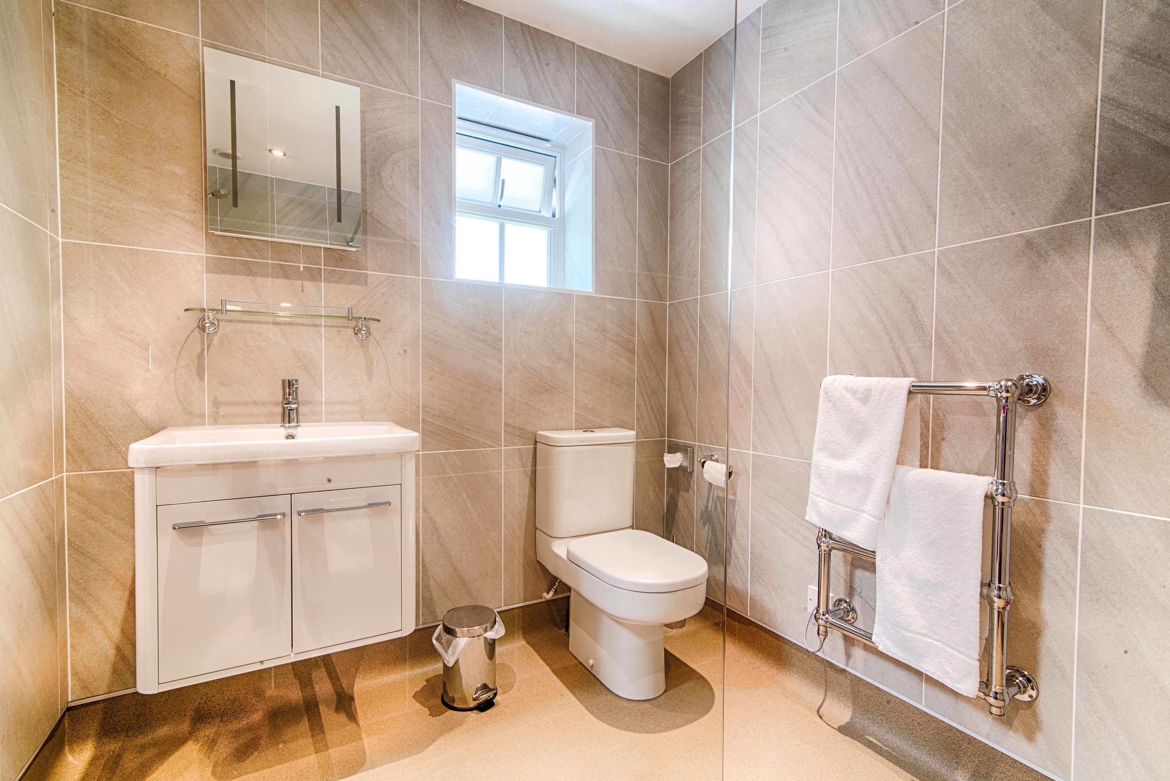 free toiletries, hair dryer, towels