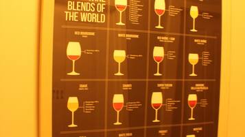 A poster of famous wine blends of the world.