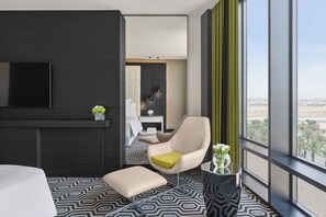 Ropa de cama de alta calidad y minibar 