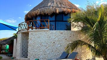 Cabaña Deluxe, para no fumadores, alberca privada | Terraza o patio