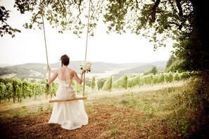 Outdoor wedding area