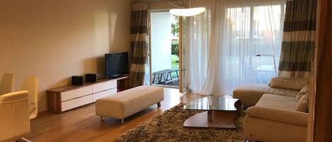 TV, books, stereo