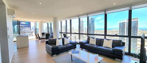 Penthouse (Platinum Sub) | 2 slaapkamers, luxe beddengoed, pillowtop-bedden