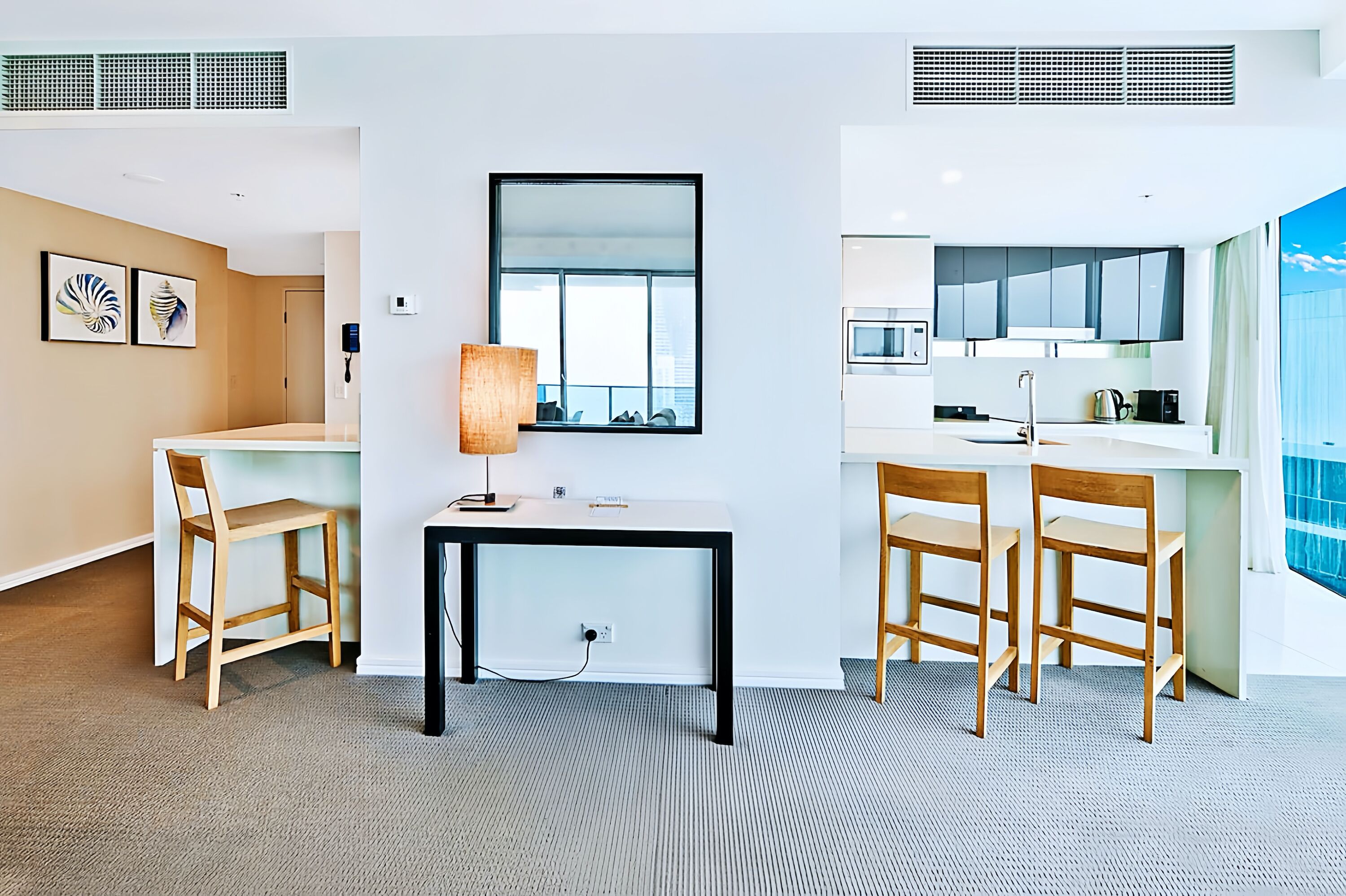 premier apartment, 3 bedrooms, kitchen, ocean view | private kitchen | full-sized fridge, microwave, oven, stovetop