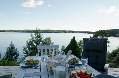 House directly over the lake 