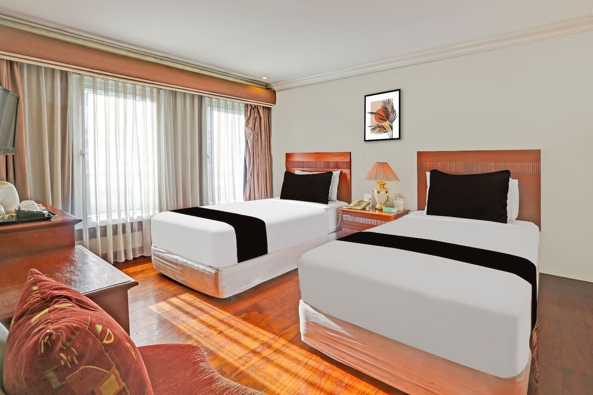 Phòng 2 giường đơn Deluxe | Bàn, truy cập Internet không dây miễn phí, bộ trải giường
