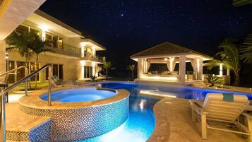 Piscina externa, piscina aquecida