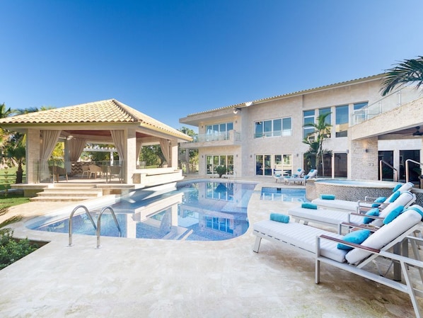 Outdoor pool, a heated pool
