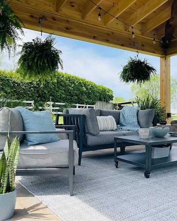 Terrasse/Patio. Cottage tranquille et magnifique comté de Lancaster