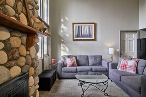 TV, fireplace, DVD player