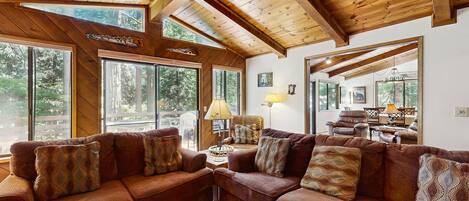 TV, fireplace, DVD player, foosball