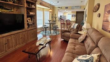 Smart TV, DVD player, books