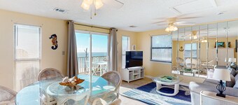 Beachfront dune cottage with deck & view of St Vincent Island
