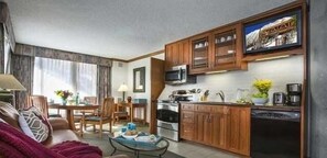 TV, DVD player, video library