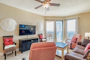 TV, DVD player, stereo