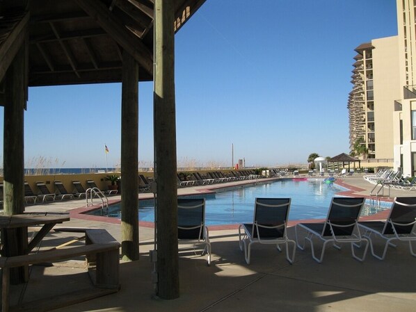 A heated pool
