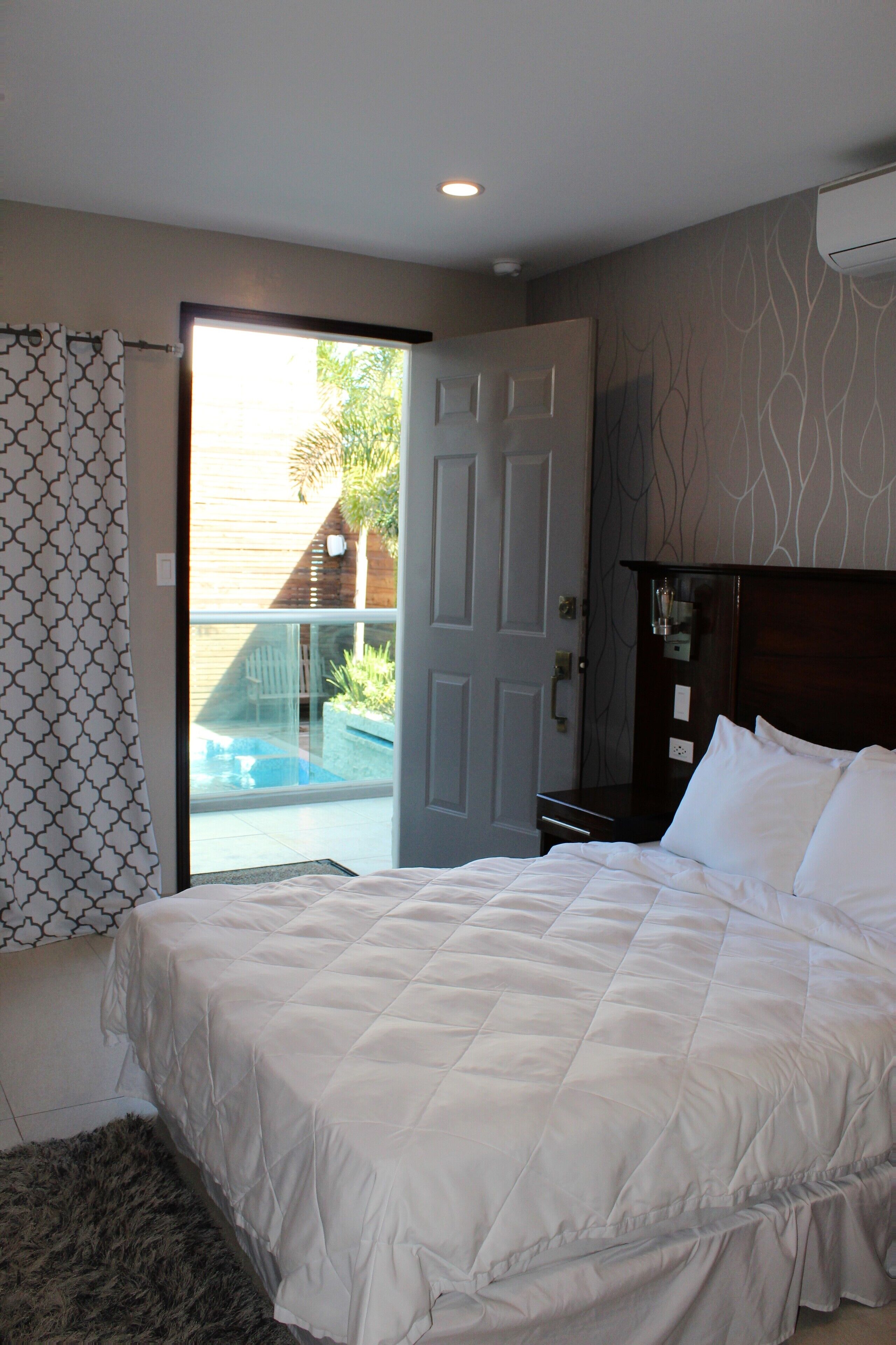 pool view single room | 1 bedroom, egyptian cotton sheets, premium bedding, down duvets