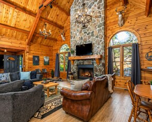 Smart TV, caminetto, tavolo da calcetto