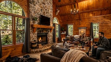 TV connectée, cheminée, baby-foot