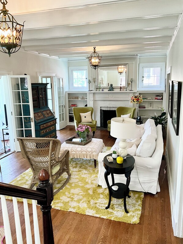 Smart TV, DVD player, foosball, stereo