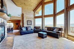 TV, fireplace, DVD player, video library